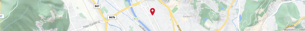 Kartendarstellung des Standorts für Theodor-Körner-Apotheke in 8010 Graz